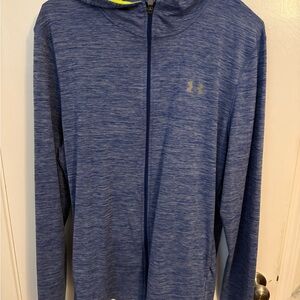 Under Armour HeatGear Zip-Up Jacket | Size LG | Blue & Yellow